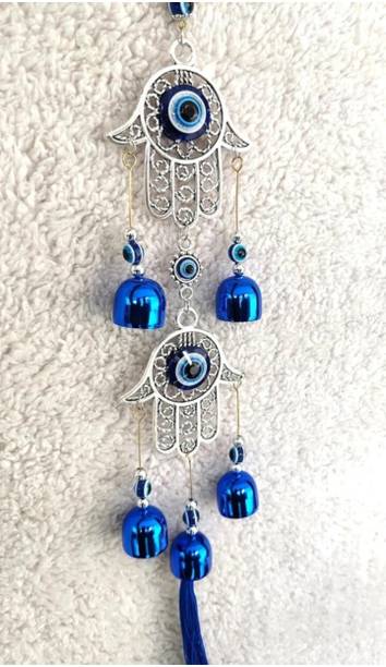 Arun double hand 5 bell evil eye wind chime Decorative Showpiece  -  38 cm