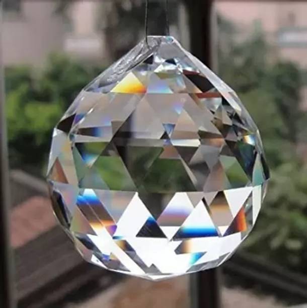 SHRI ASTHA VINAYAK Crystal 3 cm Feng Shui & Vastu Showpiece (Crystal, White) Decorative Showpiece  -  10 cm