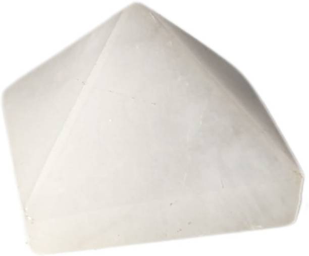 Maitri Export White jade 0.5 Inch Pyramid Decorative Showpiece  -  1 cm
