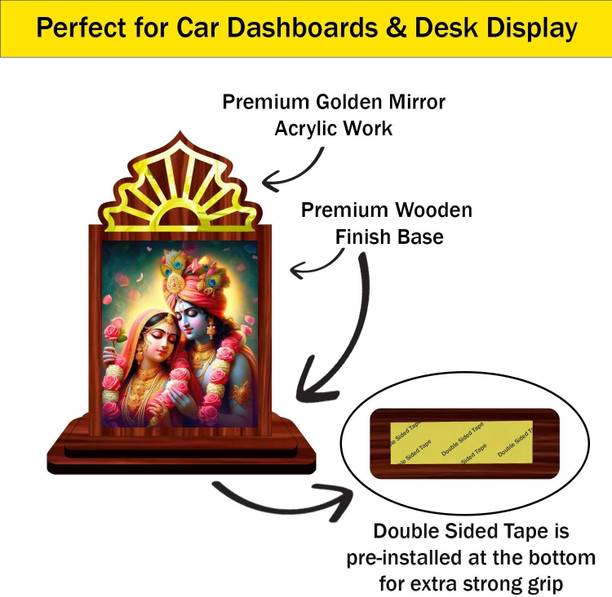 GiftsRange Radha Krishna Car Dashboard Idol Decorative Showpiece  -  10.5 cm