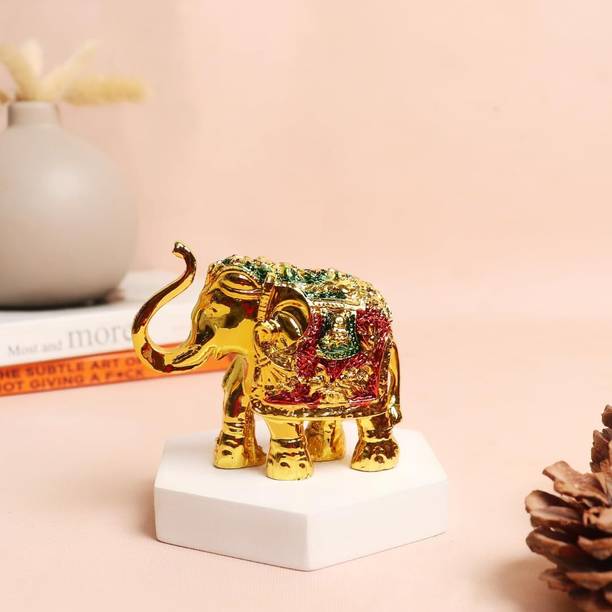 Akebi Elephant Statue for Good Luck 3 Inch Idol for Home Decor Decorative Showpiece  -  7.62 cm
