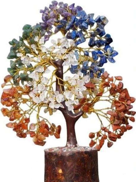 vastu vardan Vastu Crystal Seven Chakra Tree (600 Beads) Feng Shui & Vastu Healing Tree Decorative Showpiece - 26 cm