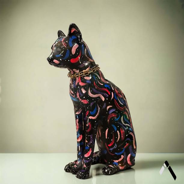 ARCHADIA Egyptian Cat New Era Sculpture Decorative Showpiece  -  37 cm