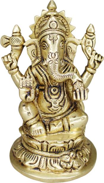 vinayakmoorti Ganesh/Ganesha/Ganesh ji/Ganpati Bappa Ashtadhatu Idol/Murti/Statue (H:-5 In) Decorative Showpiece  -  13 cm