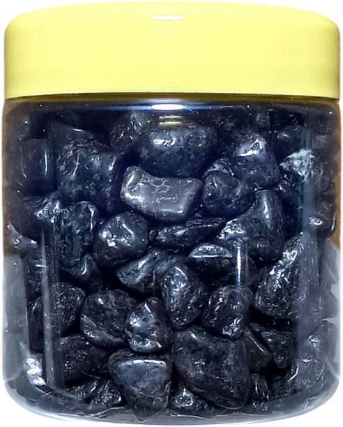 Aldmin Aldomin Black Tourmaline Mini Raw Chips Jar 250 Gram - Ultimate Protection Stone Decorative Showpiece  -  1 cm