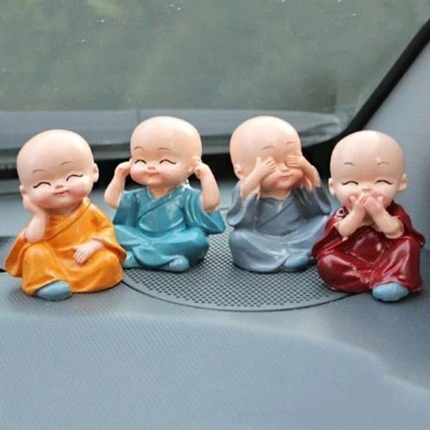 Shv Divine Magnet Buddha Idol for Home Temple and Office Decor Decorative Showpiece  -  4 cm