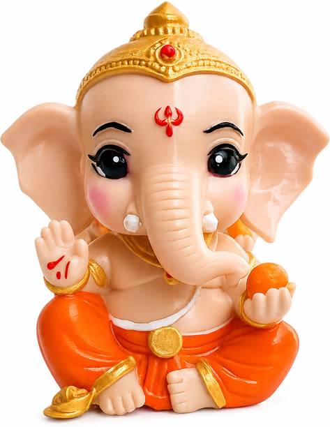 Monil Baby ganesha for CAR dashboard Decorative Showpiece  -  8 cm