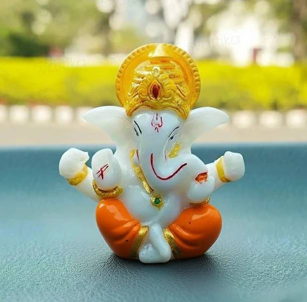 DEVESTHA CRAFTS Premium Lord Ganesha Murti for Car, Home & Gift Decorative Showpiece  -  5.5 cm