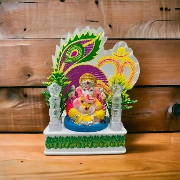 Awesome Craft GaneshJi Color Changing Ganesh Idol for Gifting Birthday Gift Home Decor 20x12CM Decorative Showpiece  -  20 cm