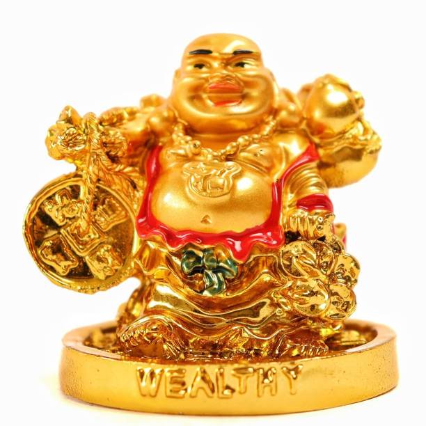 The Spiritual Living Laughing Buddha | 3 Inch Laughing Buddha Statue for Money |Vastu Feng Shui Item Decorative Showpiece  -  7.6 cm