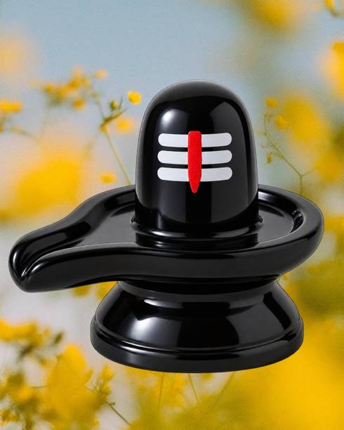 G N M Crafted Premium Shivling for Puja Decorative Showpiece  -  8 cm