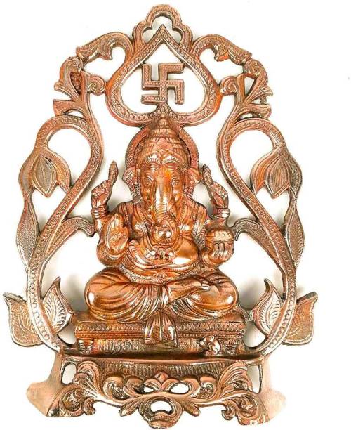 Apkamart Handcrafted Lord Ganesh Wall Hanging - 13 inch - Religious Article for Wall Decor and Gifts Decorative Showpiece  -  34 cm