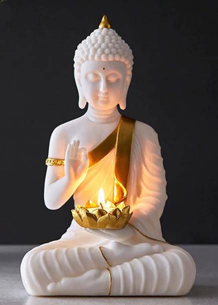 SHREE RAM IMPEX Polystone Home Décor Showpiece Figurine | Decorative Items Buddha Idol Statue Decorative Showpiece  -  26 cm