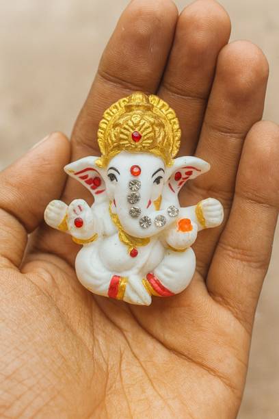 Rudra Enterprise Dashbord Ganesh Idol Decorative Showpiece  -  6.36 cm