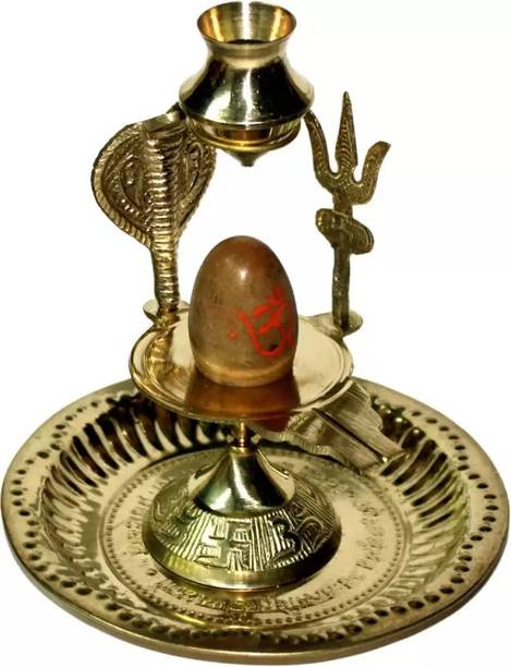 EliteTouch Shivling Stand and Abhishek Lota Kalash stand, Narmadeshwar shivalingam Brass Kalash