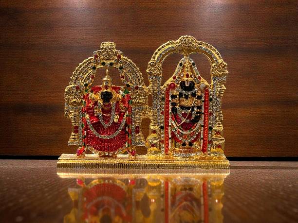 ASTRAMART God Padmavathi Balaji Multistone idol for pooja room , office table etc Decorative Showpiece  -  7.5 cm