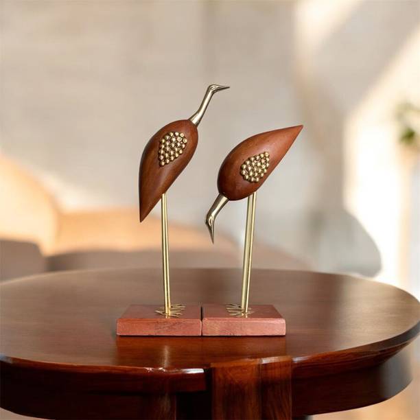 VIBHSA Antique Decorative Crane Love Birds Showpiece Home Decor Decorative Showpiece  -  29 cm