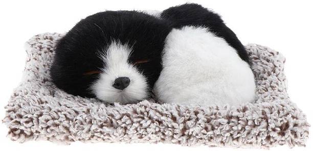 shukaam Sleeping Puppy Soft Toy with Bed | Cute Plush Dog Teddy for Kids & Gift Decorative Showpiece  -  5 cm
