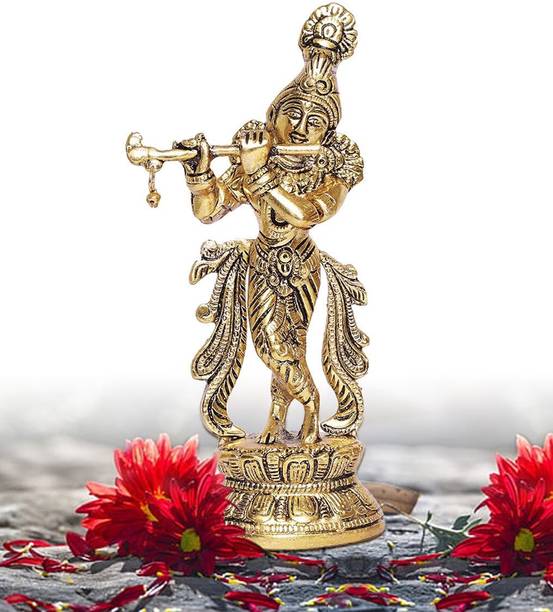 Hastcraft Lord Krishna Playing Flute/Murli Standing Religious Figurine, Decorative Showpiece  -  22 cm