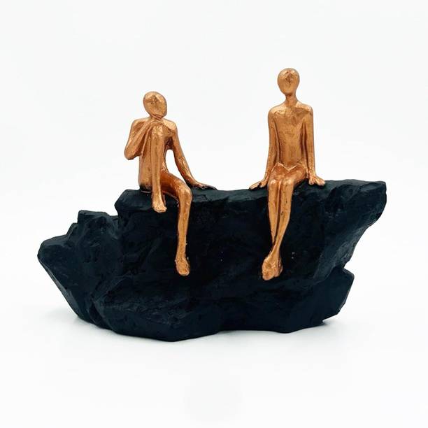 handmadevalley Men on The Rock showpiece Home Decor Items for Bedroom, Living Room, Table Decorative Showpiece  -  20 cm