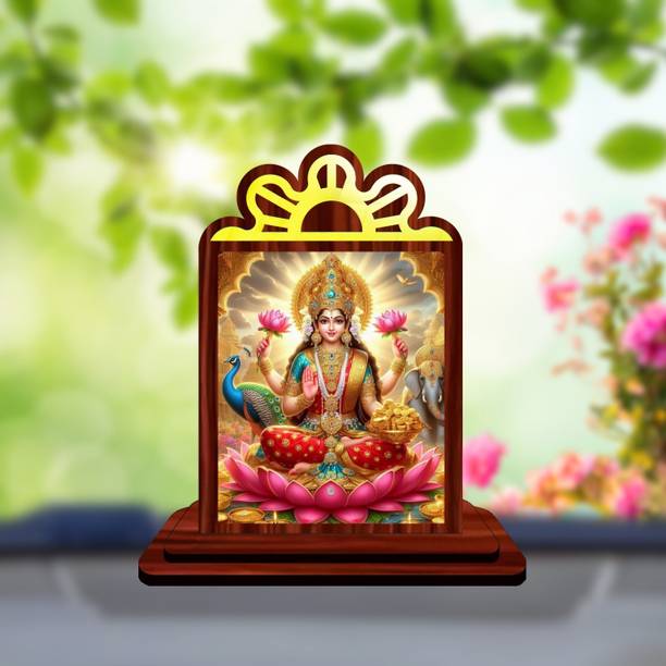 GiftsRange Lakshmi Laxmi Mahalaxmi Car Dashboard Idol Decorative Showpiece  -  9.5 cm