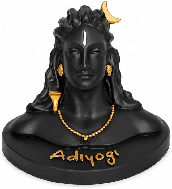 MrKrafts Adiyogi Shiva Polyresin Showpiece for Home Decor, Office & Car Dashboard Decorative Showpiece  -  8 cm