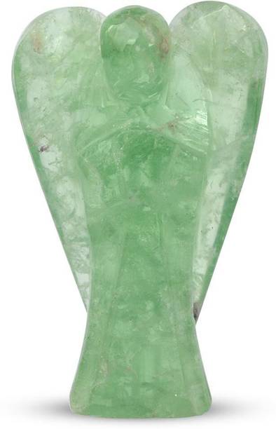 REIKI CRYSTAL PRODUCTS Natural Green Fluorite Crystal Angel Size 5 cm (2 inch) Decorative Showpiece  -  5 cm