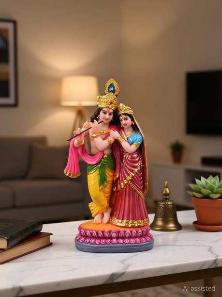 Matchless Gifts Radha Krishna Standing (Height : 23.5 Cms) Decorative Showpiece  -  23.5 cm