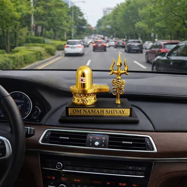 GOD DARBAR OM SHIVAY DECORATIVE DASHBOARD CAR IDOL Decorative Showpiece  -  9 cm