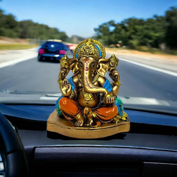 Sheux Ganesh Ji Murti Idol Statue for Home, Car, Temple, Office Decorative Showpiece  -  11 cm