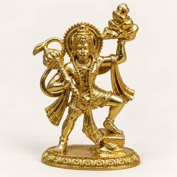 shubh divine craft hanuman-gold-03 Decorative Showpiece  -  7 cm