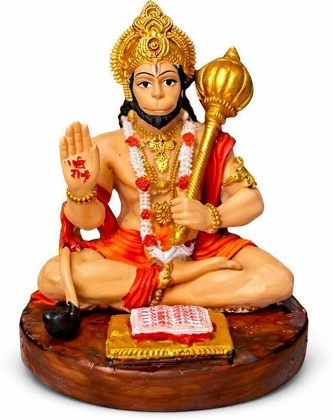 HOMESTA Hanuman Ji Idol for Car Dashboard , Idol for Mandir Home Pooja Decorative Showpiece  -  10 cm