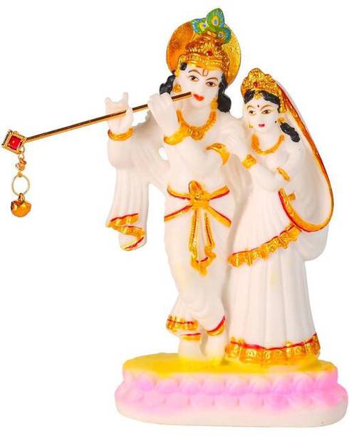 ASHA ART Kamal Radha Krishna Lord Radhe Krishn Idol Statue for Home Decor Decorative Showpiece  -  15 cm