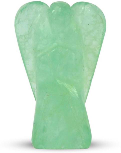 REIKI CRYSTAL PRODUCTS Natural Green Fluorite Crystal Angel Size 2.4 cm (1 inch) Decorative Showpiece  -  2.5 cm