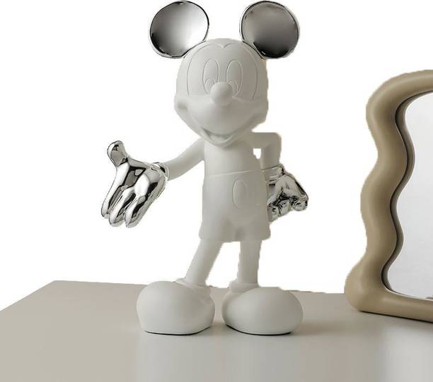 Silver Martini Mickey Mouse Ornament- Silver Decorative Showpiece  -  10 cm