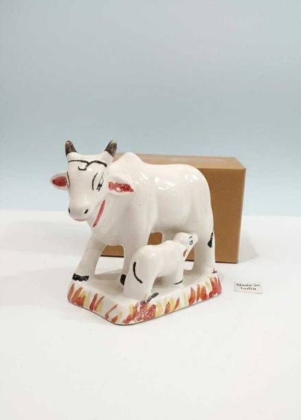 chauhan traders cow01 Decorative Showpiece  -  12 cm