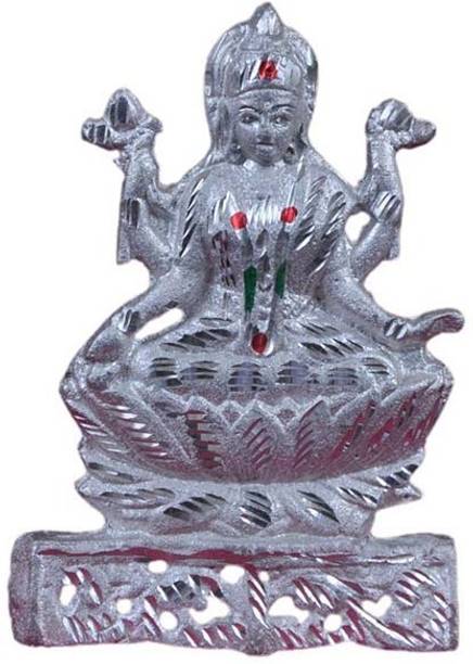 SOMENDRAA LAKSHMI | GOD IDOL | WHITE METAL | SILVER - 16CM Decorative Showpiece  -  16 cm