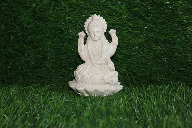 salvusappsolutions Lord Laxmi Statue Decorative Showpiece - 10 cm (Marble, White) Decorative Showpiece  -  10 cm