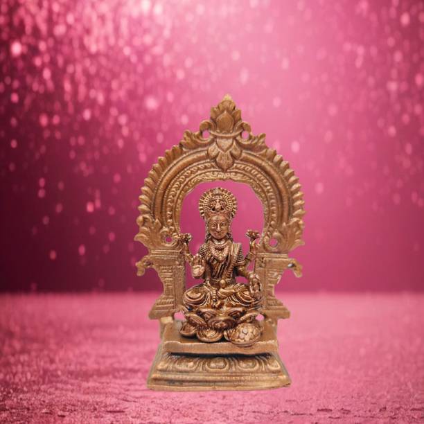 RAMA METAL Copper Thiruvachi Lakshmi Idol | Laxmi Ma Idol | Frame Lakshmi | Arch Decorative Showpiece  -  8 cm