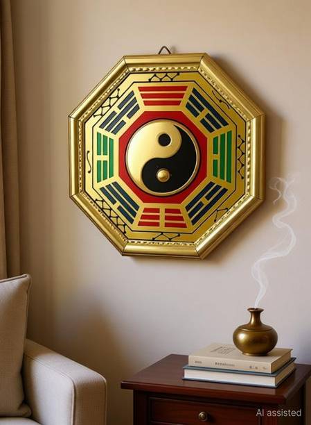 SWISS WONDER Vastu Feng Shui Bagua Mirror Pakua Mirror Decorative Showpiece  -  15.24 cm