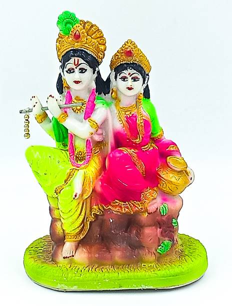 ATUT Radha Krishna for Home in Medium Size Decorative Showpiece  -  15 cm
