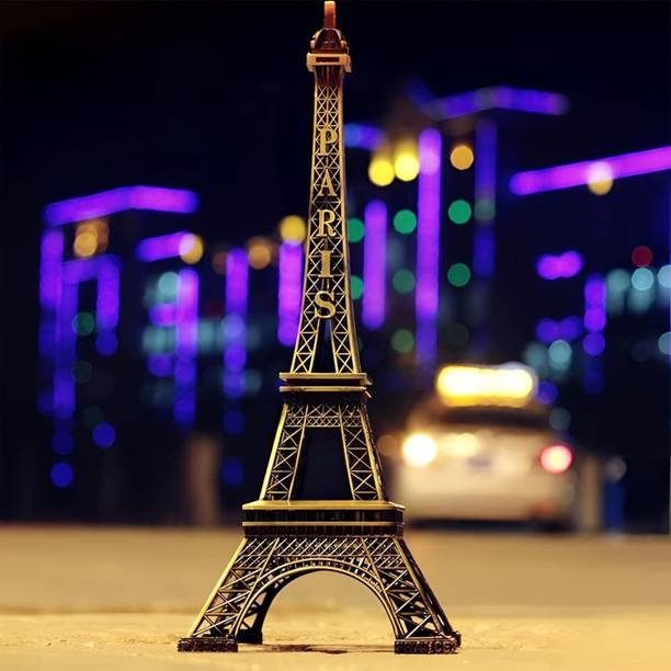 APEROL DESIGN Antique Gold Eiffel Tower Statue 13cm Vintage Paris Miniature Home Decor Gift Decorative Showpiece  -  13 cm