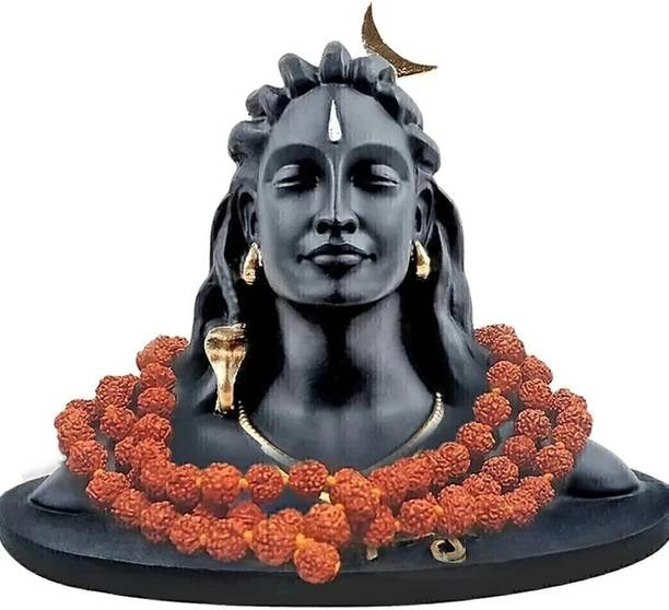 Ilyaj khan handicrafts Adiyogi Shiva Statue | Car Dashboard | Adiyogi Showpiece Decorative Showpiece  -  13 cm