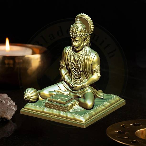 BLADESMITH Bajrangbali Hanuman ji Idol Statue murti Car Dashboard Home Decoration - Brown Decorative Showpiece  -  12 cm