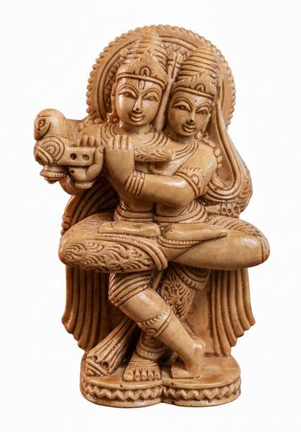 hands of odisha Handcrafted Radha Krishna Idol | Divine Couple Statue Decorative Showpiece  -  8 cm