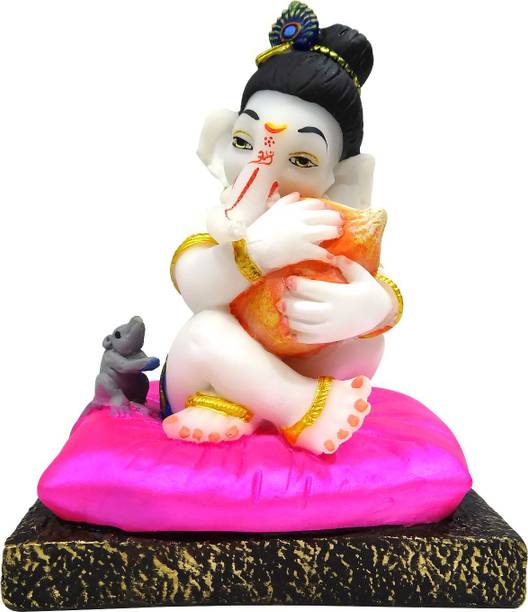 upharkaro Resin Beautiful Modak Baal Ganesha Sculpture Decorative Showpiece  -  19 cm