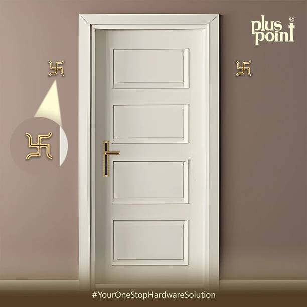 PLUS POINT Swastik for Door and Wall Decor | Solid Brass Handicraft Showpiece | Door and Wall Hanging | Home Decor | Made in India | Decorative Showpiece  -  9 cm