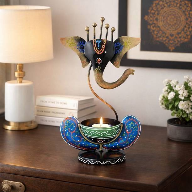BOSCO Handicraft Divine Ganesh Tea Light Holder Decorative Showpiece  -  28 cm