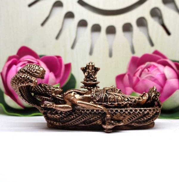 Ranjani Devi Casting Copper Resting Vishnu Idol डेकोरेटिव शोपीस  -  3.8 cm