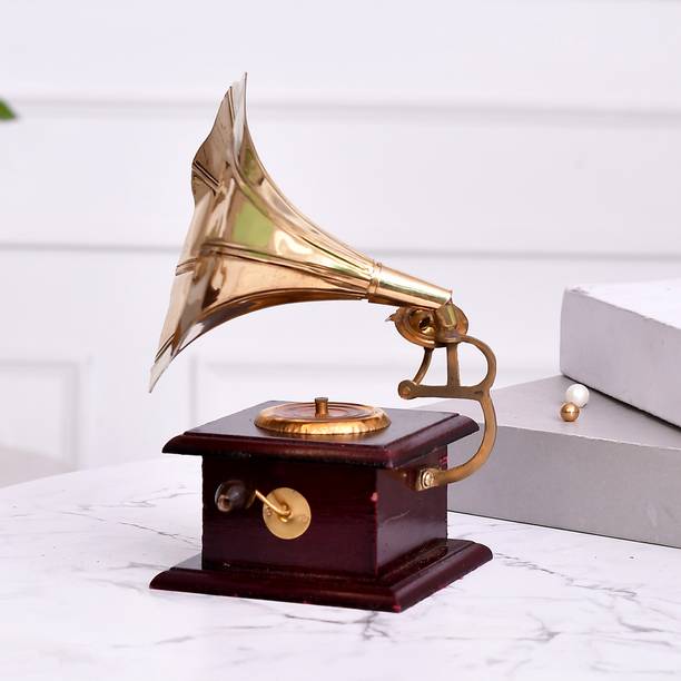 THE KUTIR Vintage Antique Style Gramophone Showpiece |Perfect for Home or Office Décor Decorative Showpiece  -  5 cm